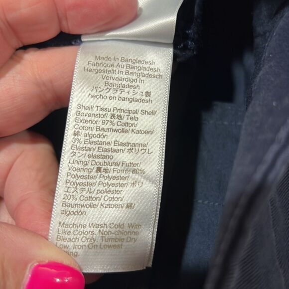 J. Crew Factory High-rise girlfriend chino pant Navy blue EUC size 0 - Picture 11 of 13